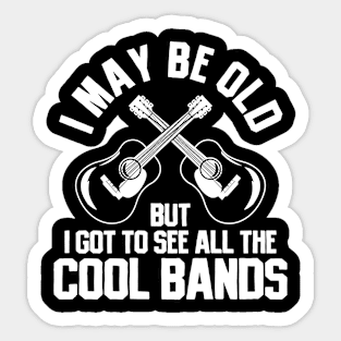 Guitar Band Guitar Player Vintage Sticker